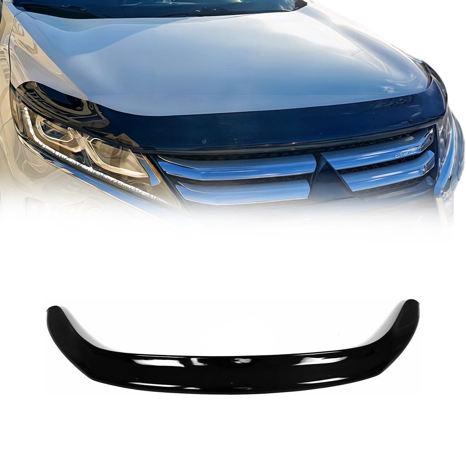 OMAC Lüftungsgitter Motorhaube Deflektor für Mitsubishi Eclipse Cross 2017-20 Dunkel (1 St), Luftabweiser, Abweiser, Schneeschutz, Langlebig,Einfache Montage