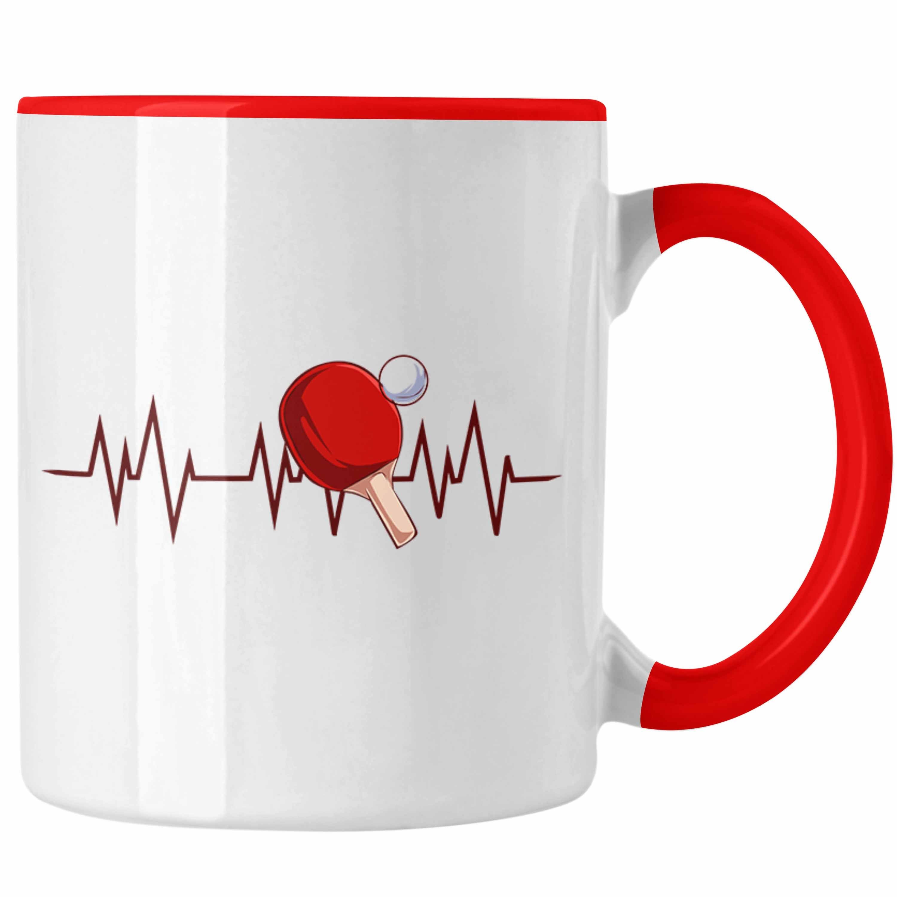 Trendation Tasse Lustige Tischtennis-Tasse - Das ideale Geschenk für Tischtennisspieler Rot