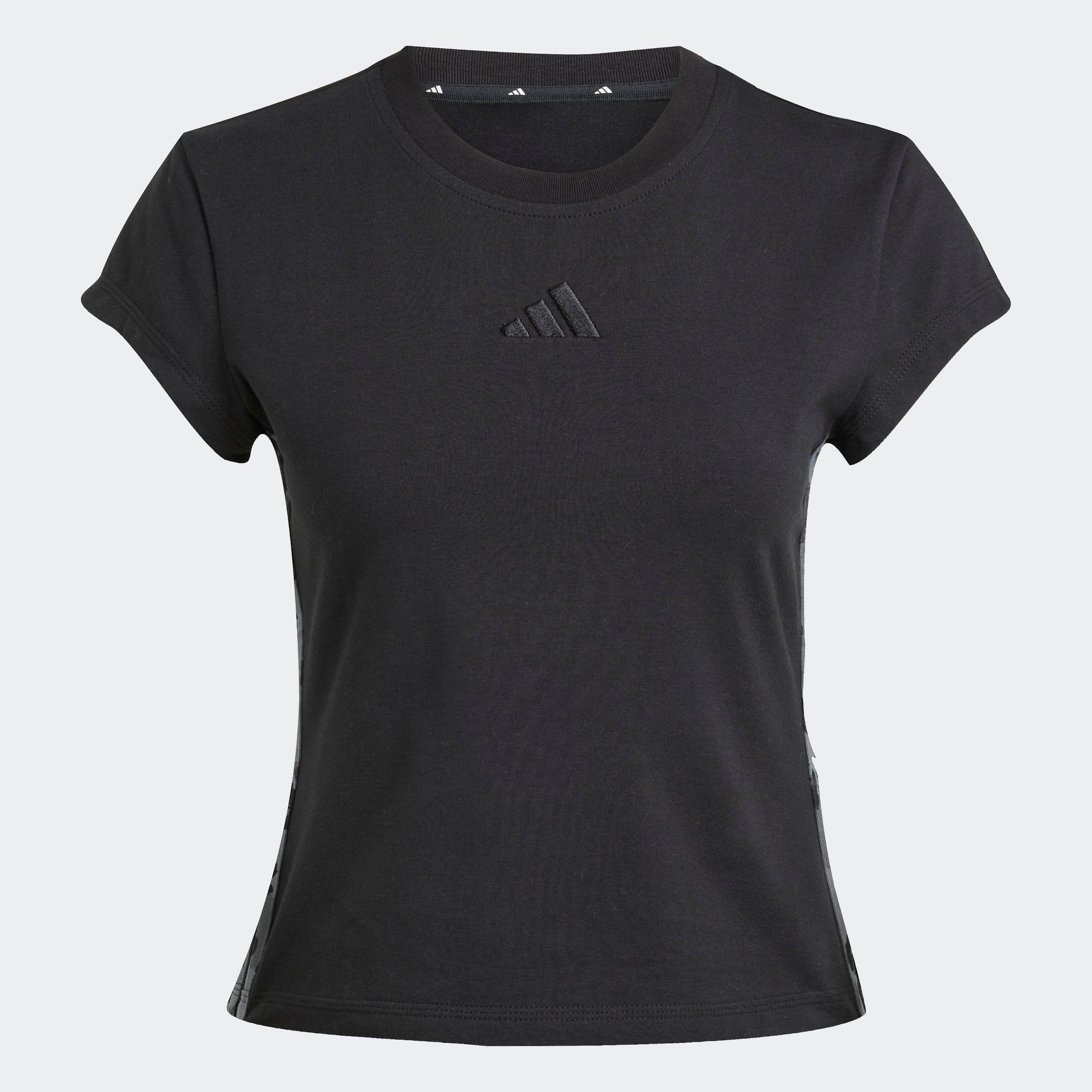 adidas Sportswear T-Shirt ANIMAL PRINT 3-STRIPES sportlicher Schnitt, kurze Ärmel, mit Leopardenprint