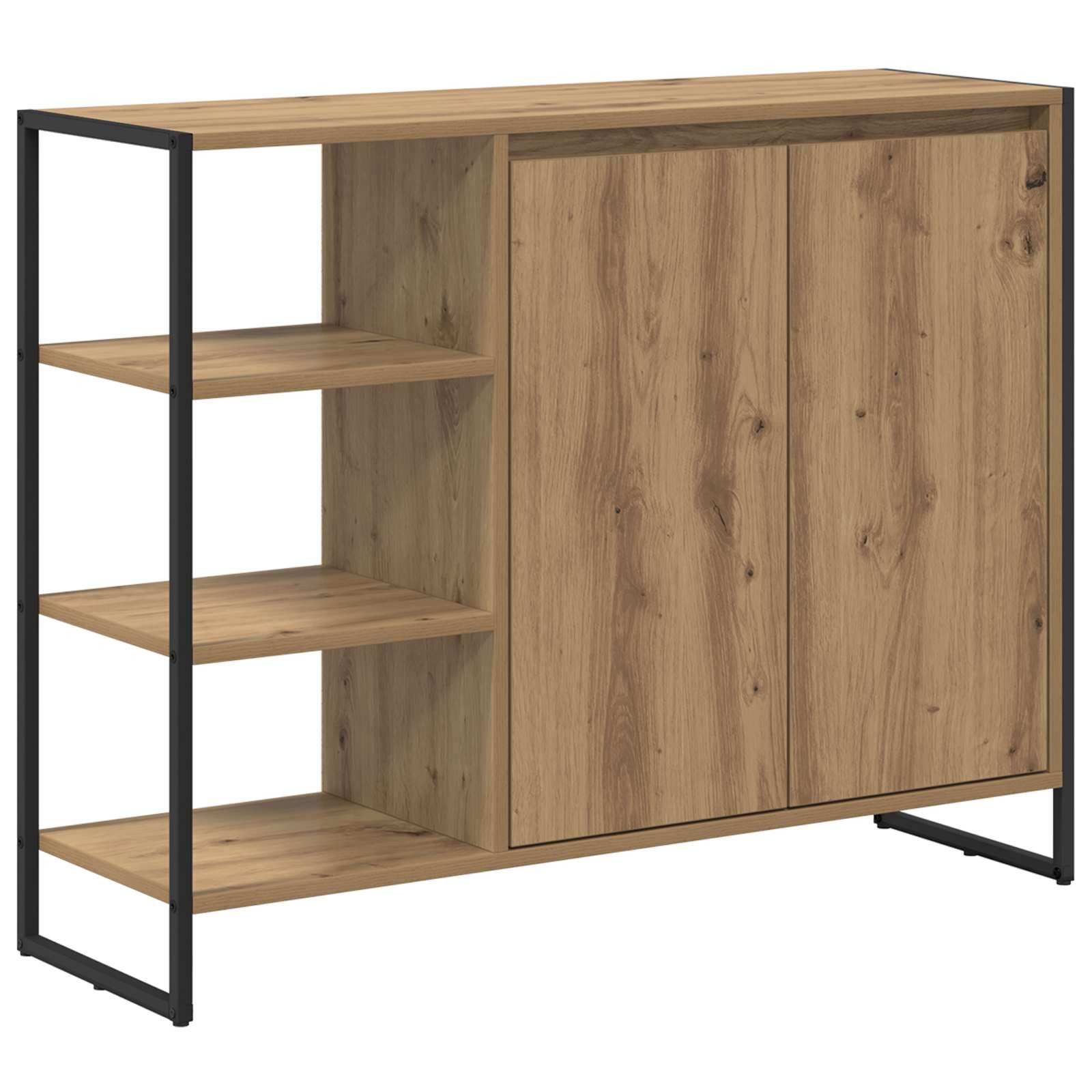 vidaXL Sideboard Seitenschrank Kunsthandwerk Eiche 96,5 x 30 x 75 cm (1 St) günstig online kaufen
