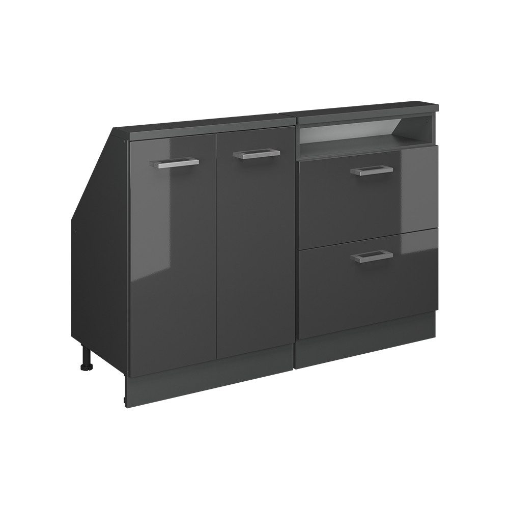 Vicco Unterschrank R-Line, Anthrazit Hochglanz/Anthrazit, 120 günstig online kaufen