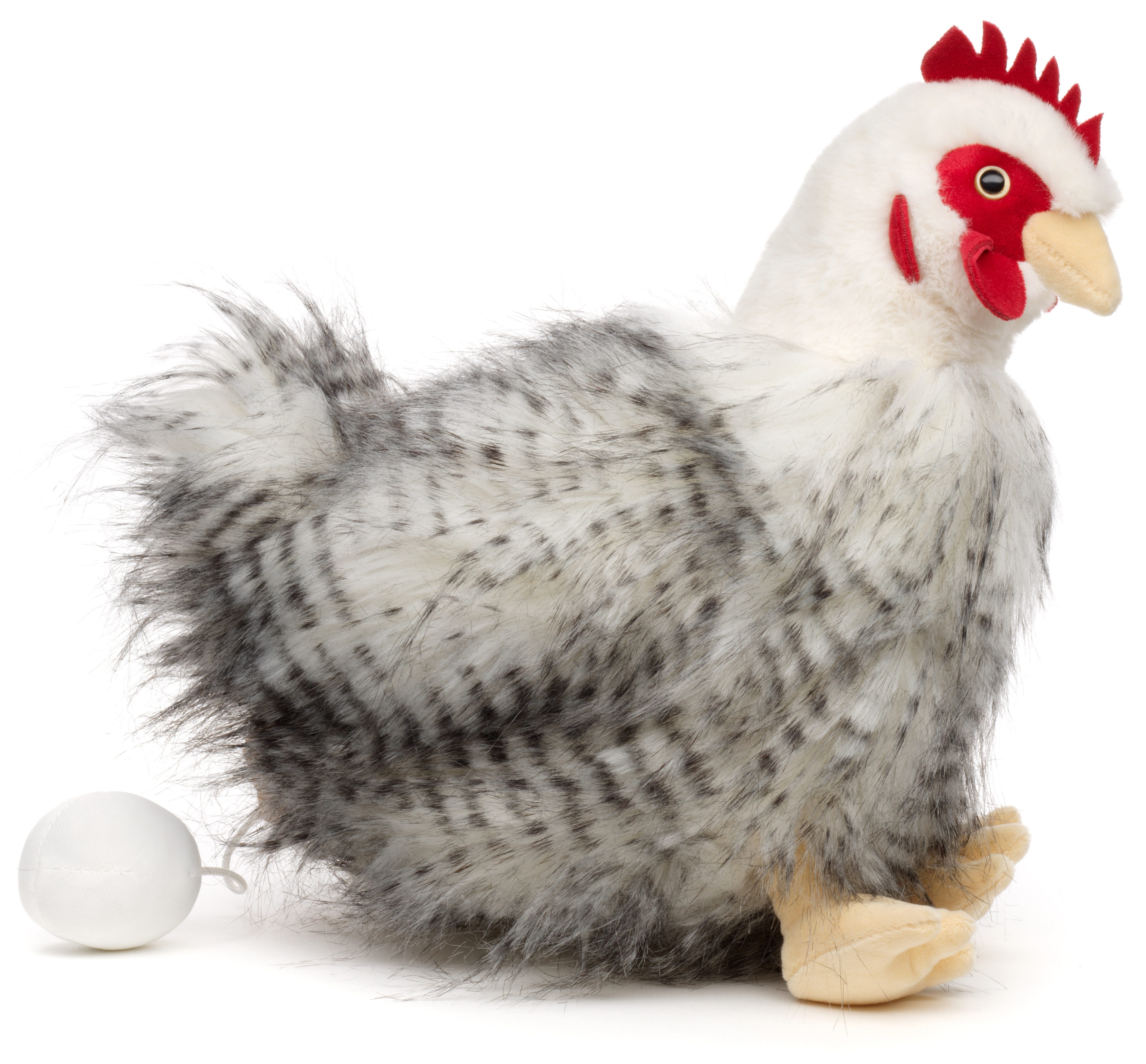 Uni-Toys Kuscheltier Henne, sitzend - ohne/mit Ei - 25 cm (Höhe) - Plüschtier, zu 100 % recyceltes Füllmaterial