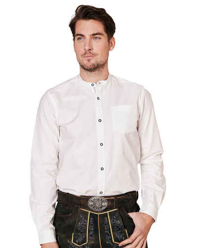 KRÜGER BUAM Trachtenhemd Slim Fit Trachtenhemd 'Madoc' Unifarben 911667, W
