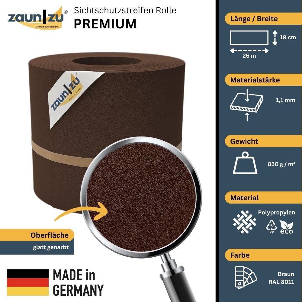 zaunzu Sichtschutzstreifen Premium für Doppelstabmatten Zaunblende günstig online kaufen