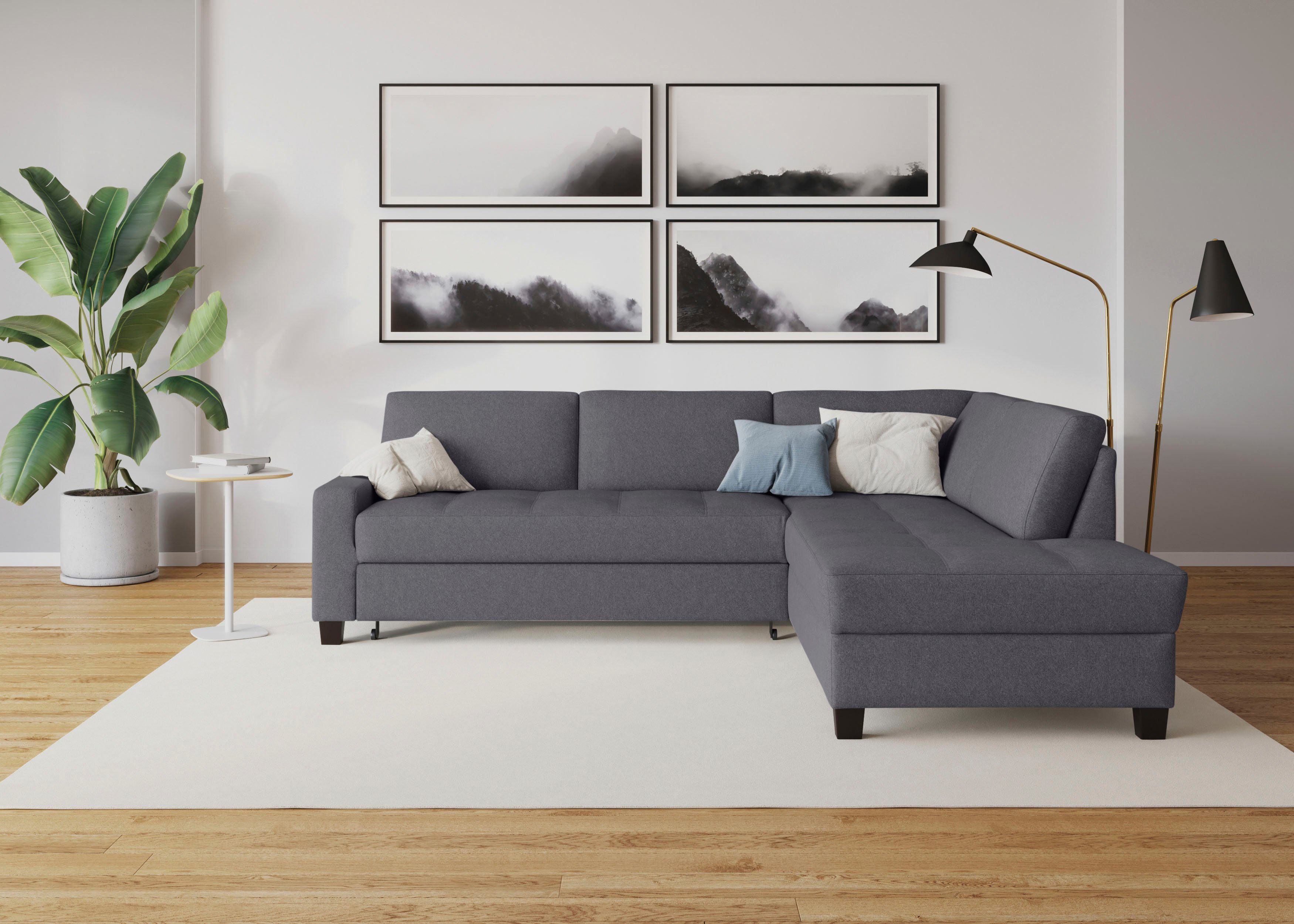 DOMO collection Ecksofa "Florentina zeitlos und elegant, Sitznähte als Desi günstig online kaufen