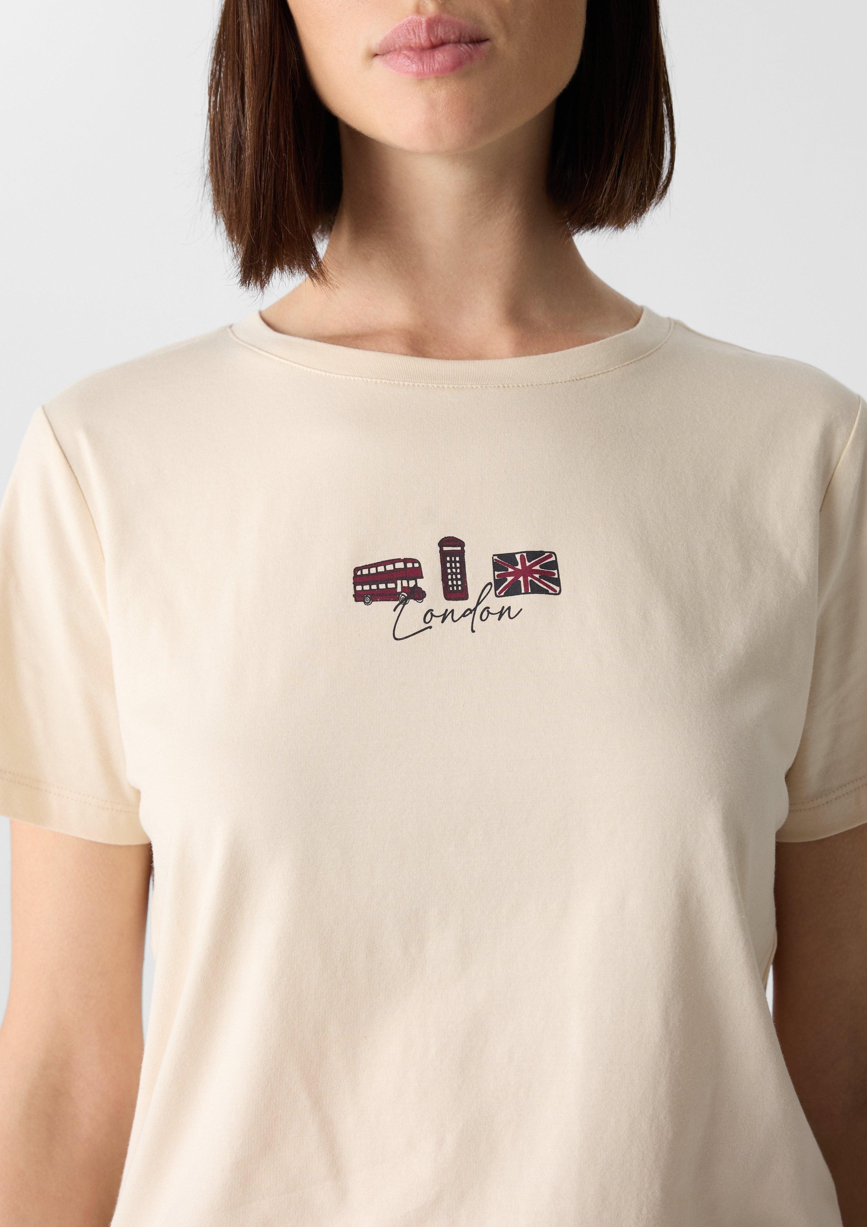 comma Kurzarmshirt T-Shirt im Relaxed Fit günstig online kaufen