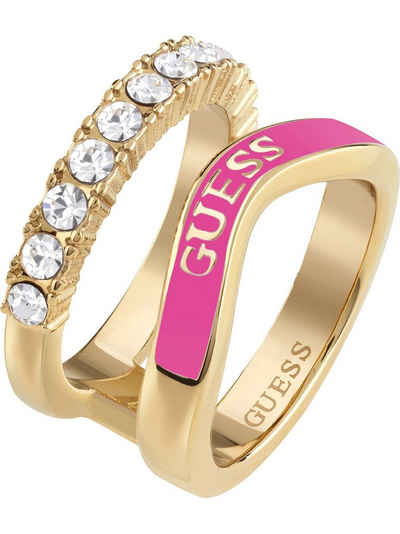 Guess Fingerring Guess Damen-Damenring Edelstahl, Emaille