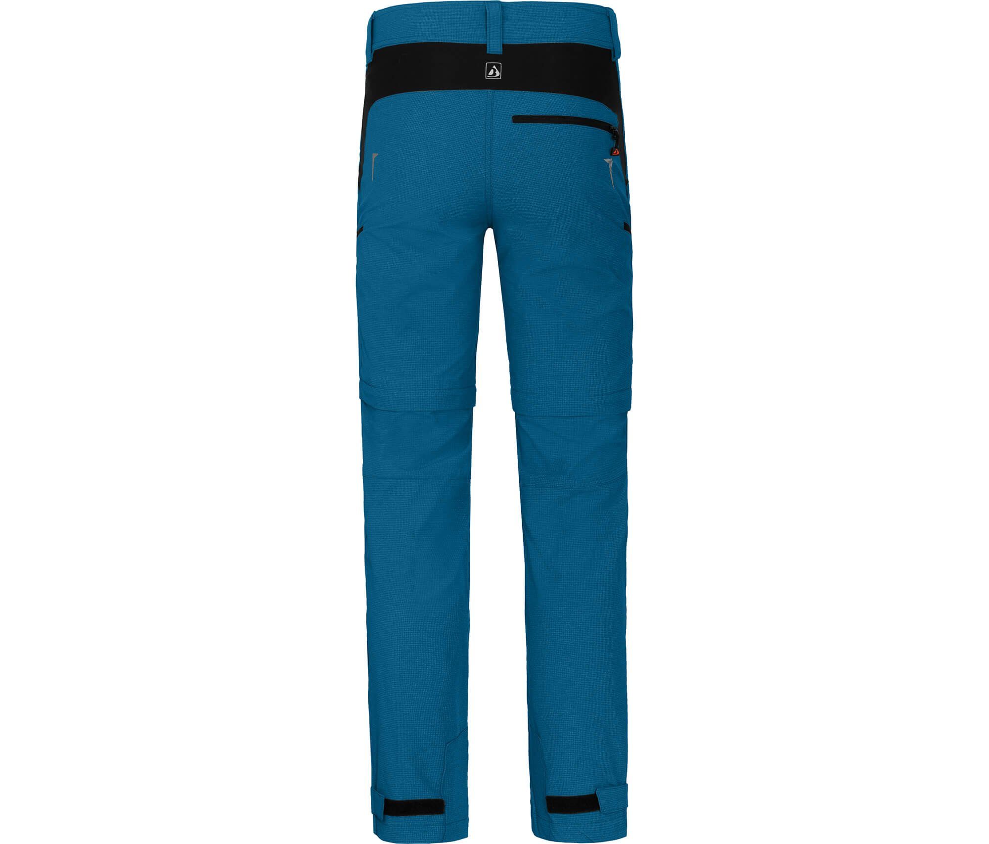 Zip-off-Hose PORVOO Zipp-Off (mit gepolsterter Innenhose) Herren Radhose, robust, elastisch, Kurzgrößen, Saphir blau