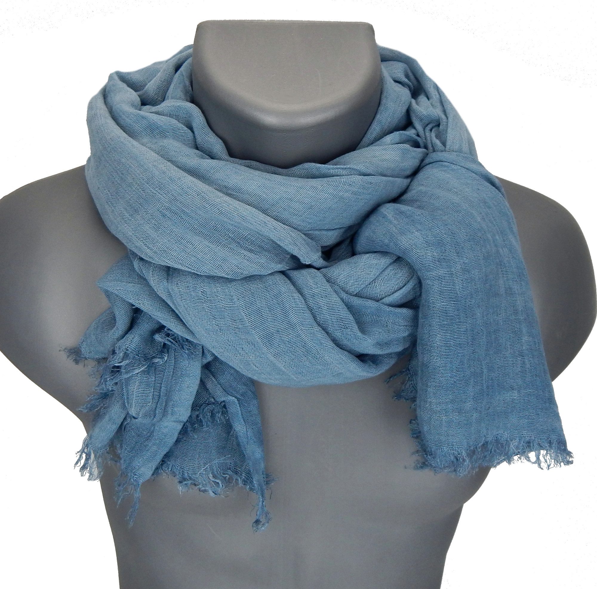 Ella Jonte Modeschal, breiter Herrenschal in 3 Farben Schal blau beige oder günstig online kaufen