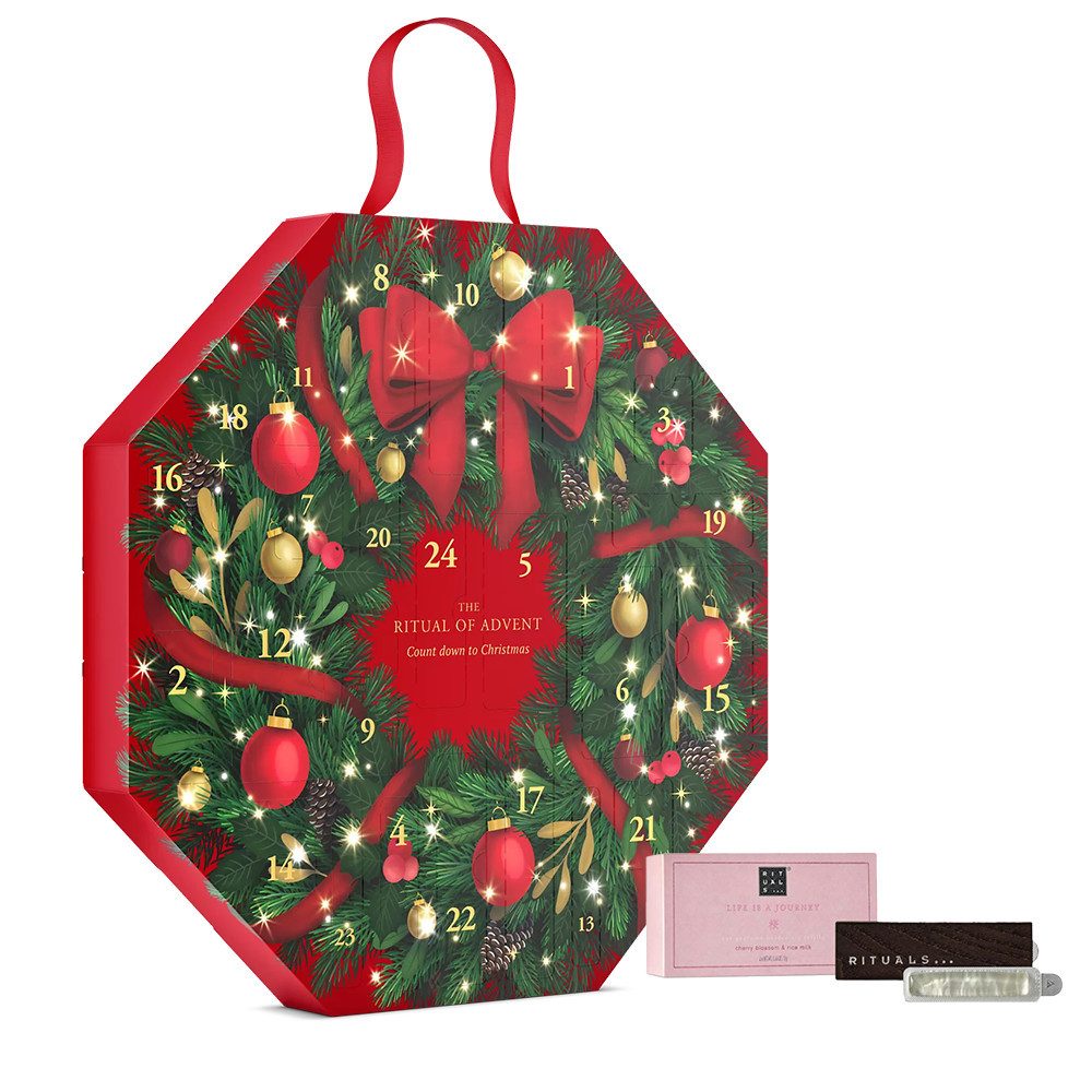 Rituals Adventskalender Rituals Adventskalender Classic 2025 + Sakura-Autoparfüm (25-tlg), Classic Adventskalender + Autoparfum Sakura im Holzhalter