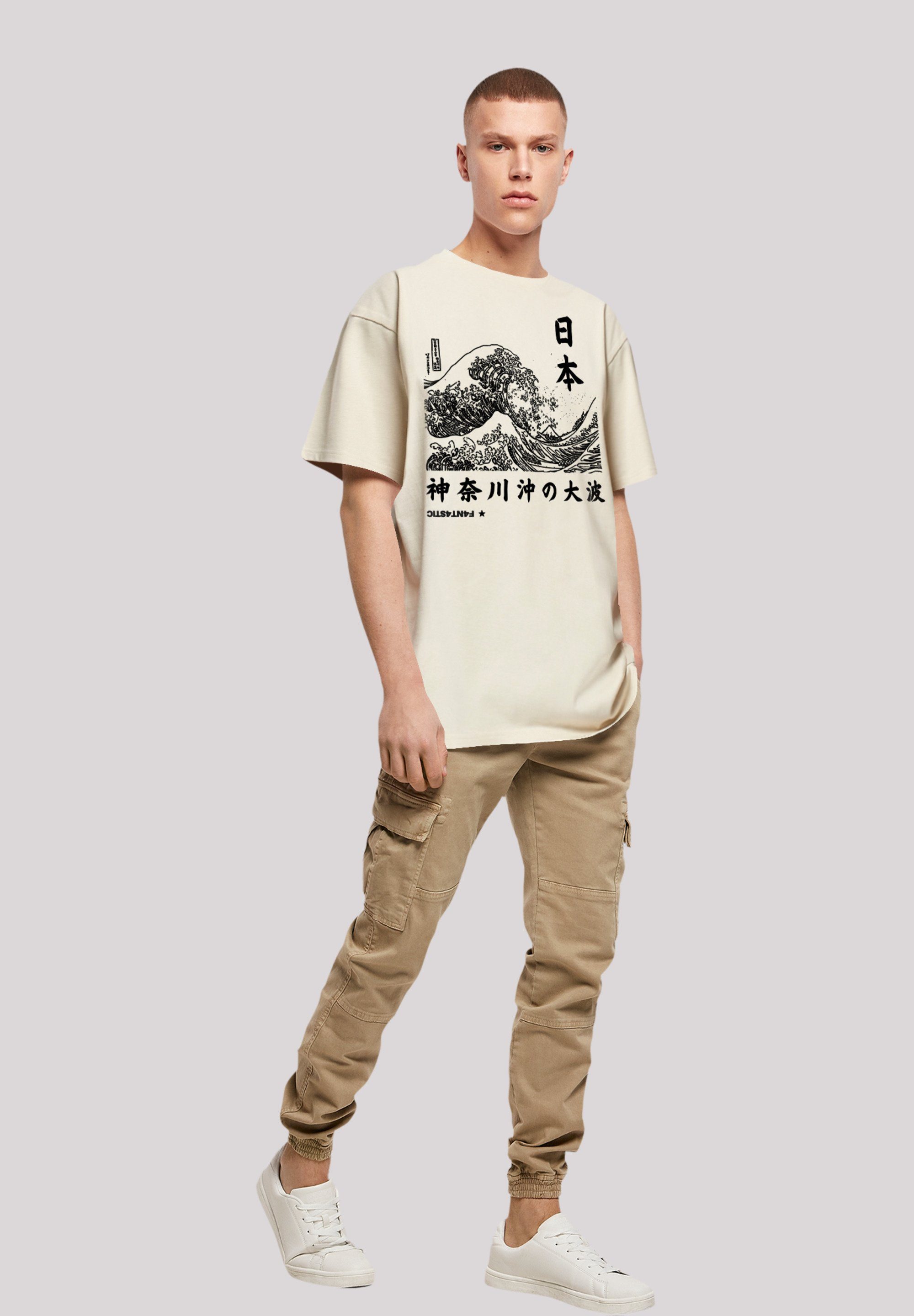 F4NT4STIC T-Shirt Kanagawa Welle Print sand Japan