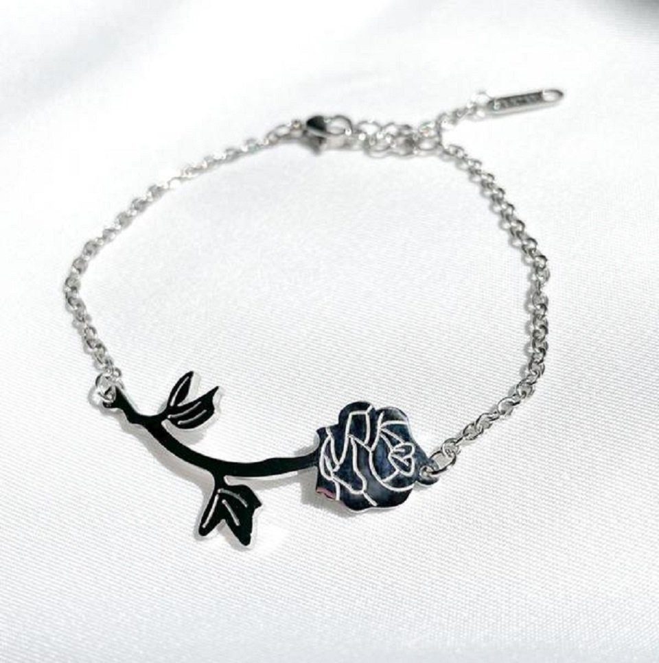 GOLDKLEIN Armband Edelstahl Blume Schmuck Armkette, Damen, inkl. Geschenkbo günstig online kaufen
