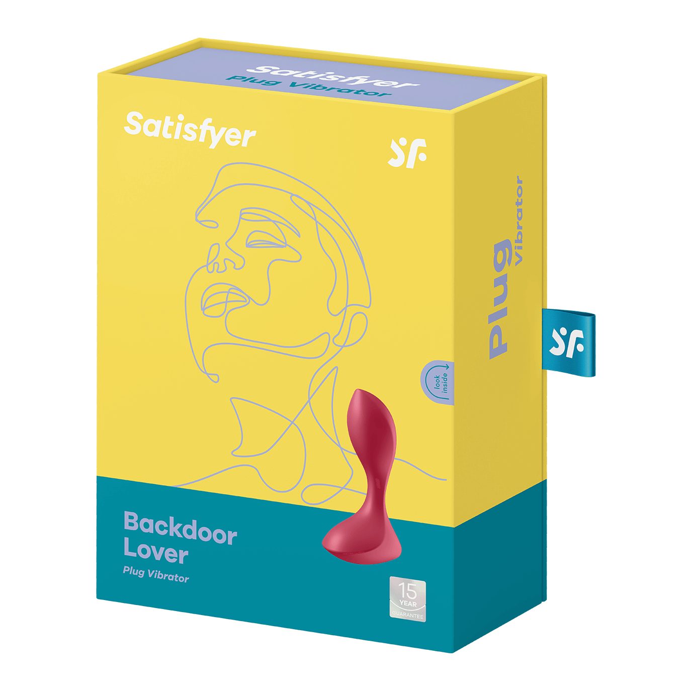 'Backdoor Satisfyer 11 Analplug wasserdicht Lover', Rot Analvibrator cm, (IPX7) Satisfyer