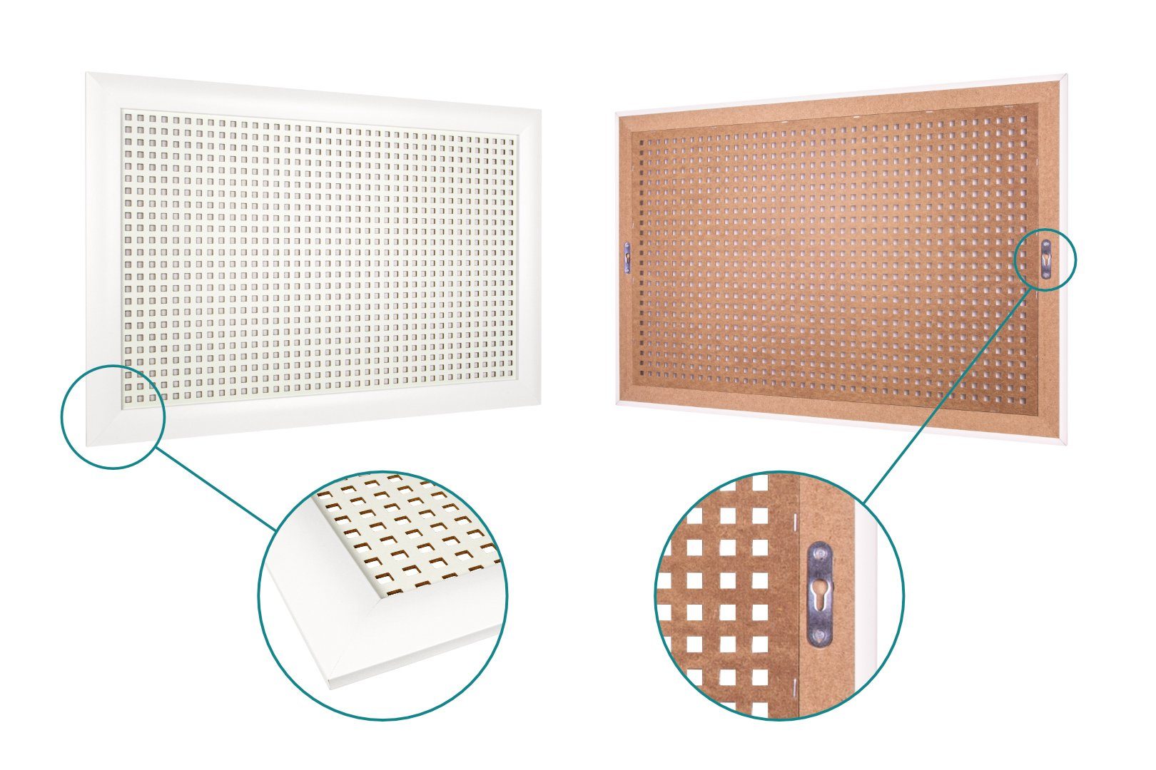 Arkmaster Heizungsverkleidung, Zubehör für Heizkörperverkleidungen Lüftungsgitter Holz MDF/Buche, Heizkörperabdeckung weiß foliert (90x60cm) Heizungsabdeckung 120cm breit Landhaus