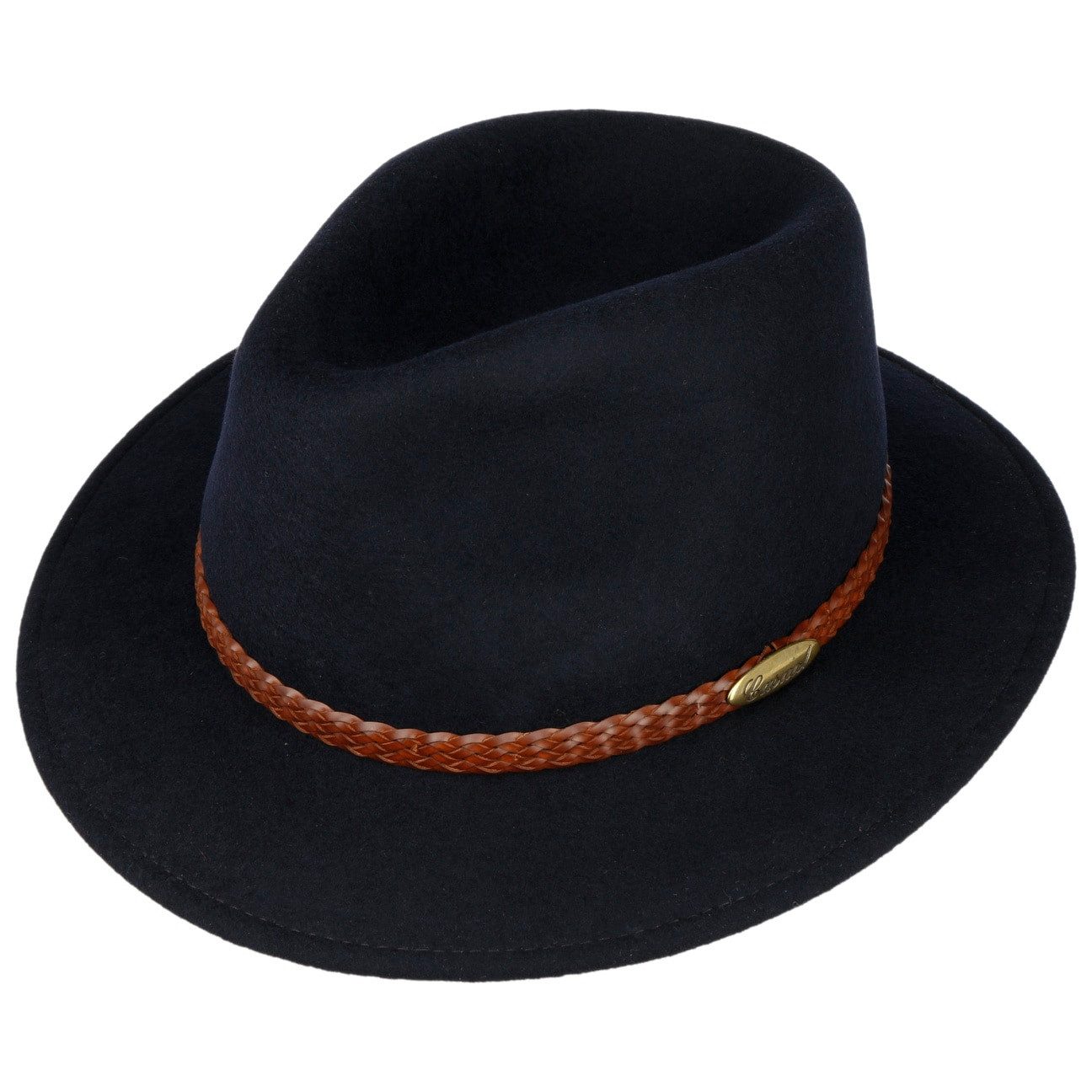 Lierys Filzhut (1-St) Travellerhut mit Lederband, Made in Italy