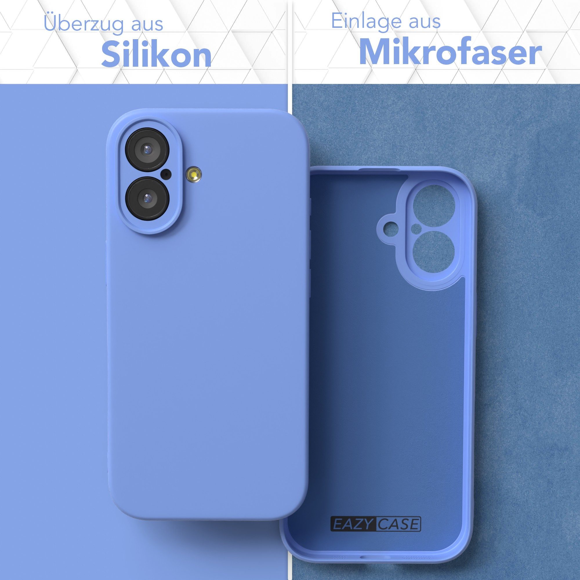 EAZY CASE Handyhülle für Apple iPhone 17 Hülle Silikon 6,3 Zoll, Silikon Schutzhülle mit Kameraschutz kratzfest Back Cover Ultramarin – Bild 3 von 5