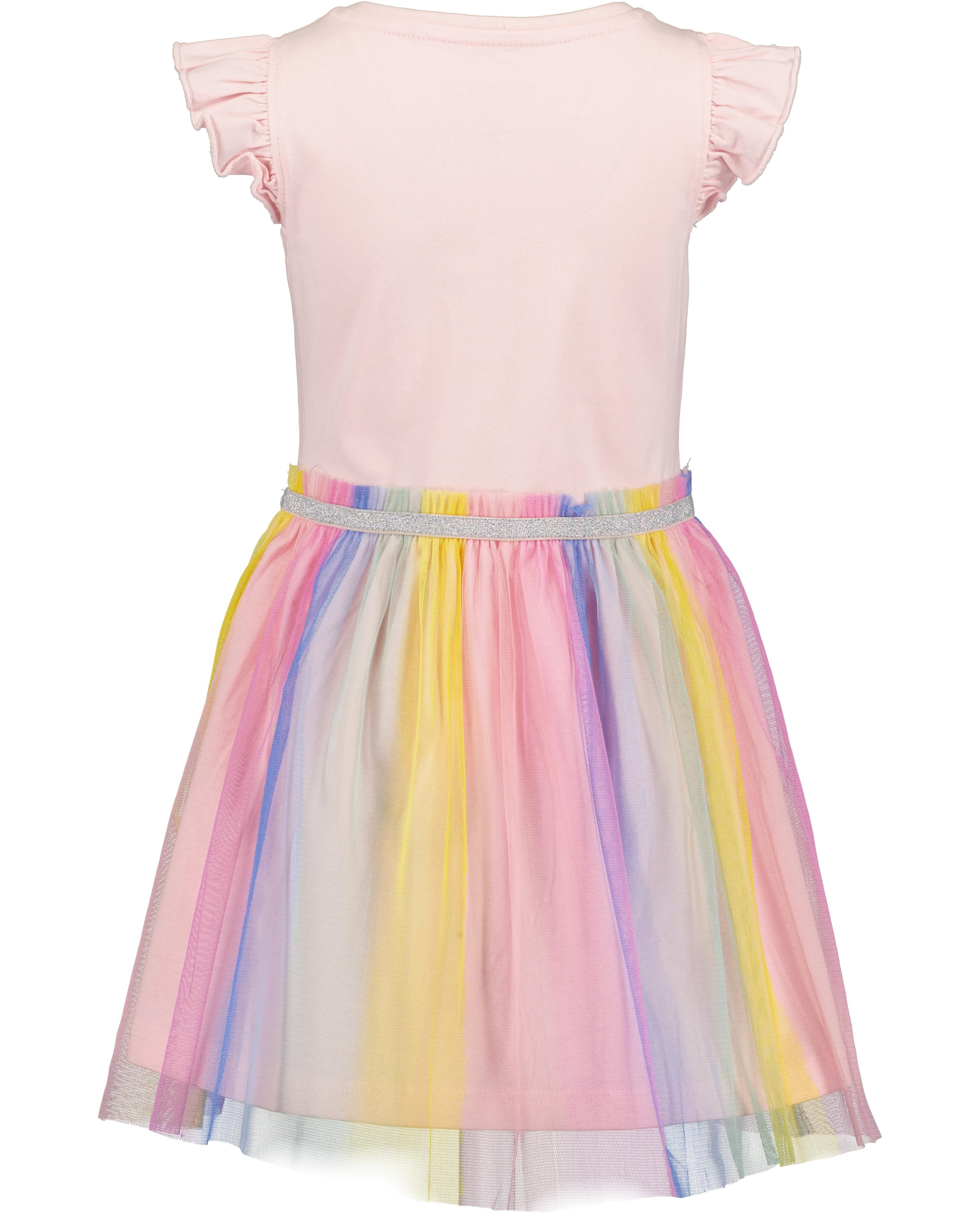 Blue Seven Jerseykleid (1-tlg) mit aufgenähtem, transparentem Tüllrock in Regenbogenfarben