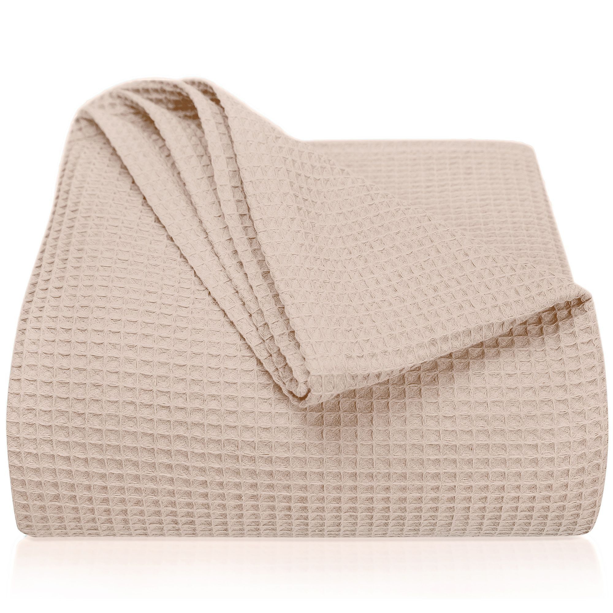 Laynenburg Tagesdecke Waffelpique aus 100% Baumwolle – Baumwolldecke, Kuscheldecke, Wohndecke als Sommerdecke, Bett-Überwurf, Couch-Überwurf, Sofa-Decke