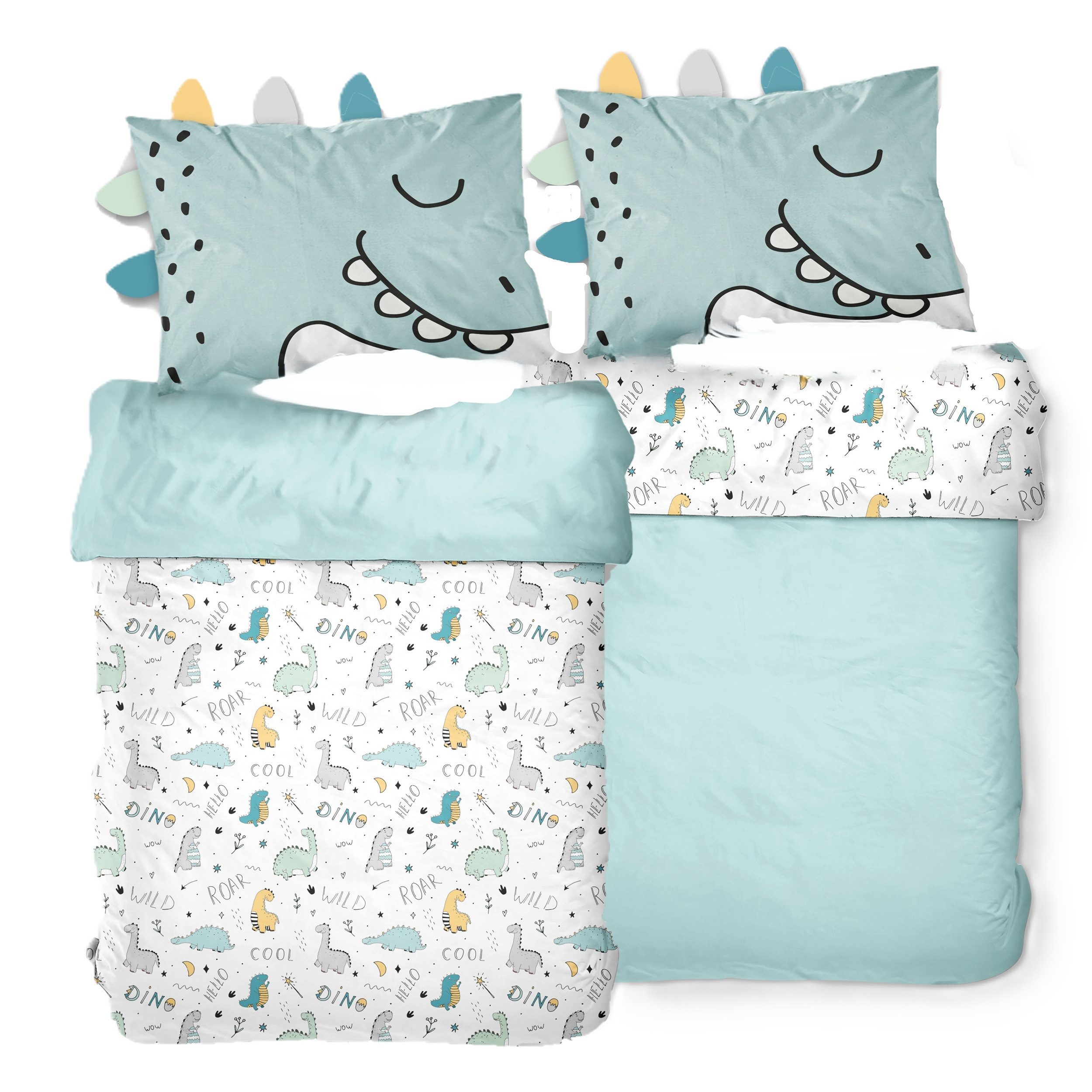 Familando Babybettwäsche Dinosaurier 100x135 40x60 cm aus 100% Baumwolle mi günstig online kaufen