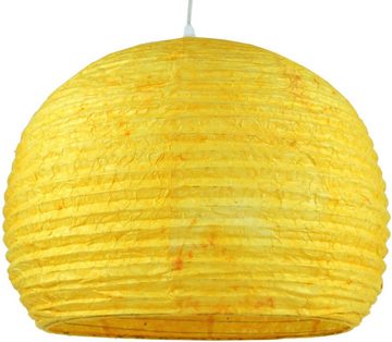 Guru-Shop Deckenleuchten Halbrunder Lokta Papierlampenschirm, Boho.., Leuchtmittel nicht inklusive