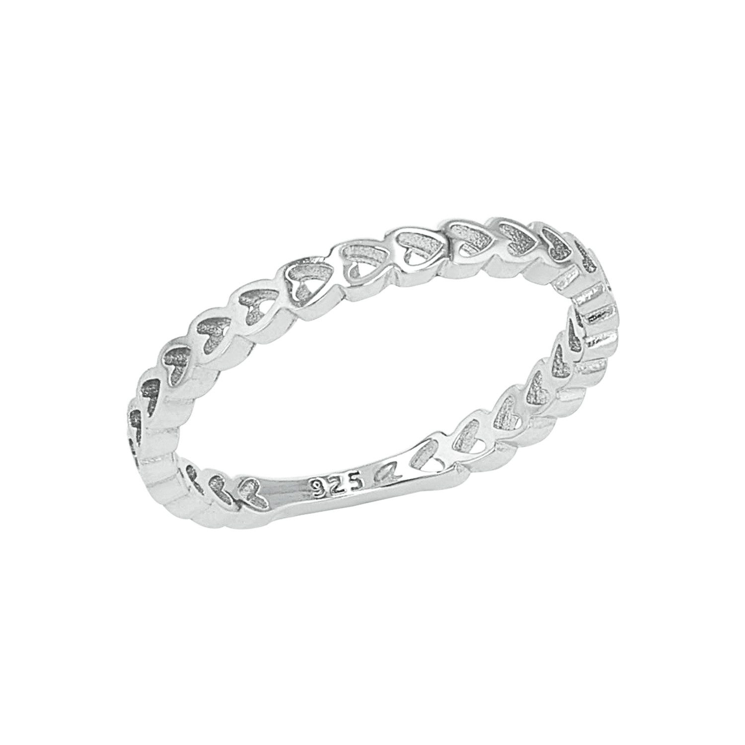 Amor Silberring Amor Ring für Damen, 925 Sterling Silber, Herz (Ring, 1-tlg)