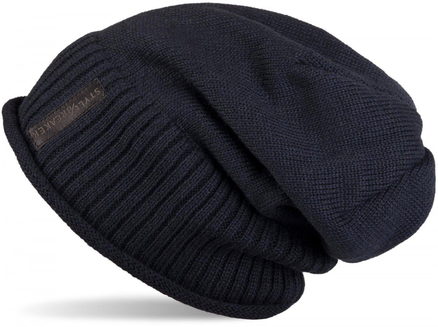 styleBREAKER Strickmütze Feinstrick Beanie mit Teddyfleece günstig online kaufen