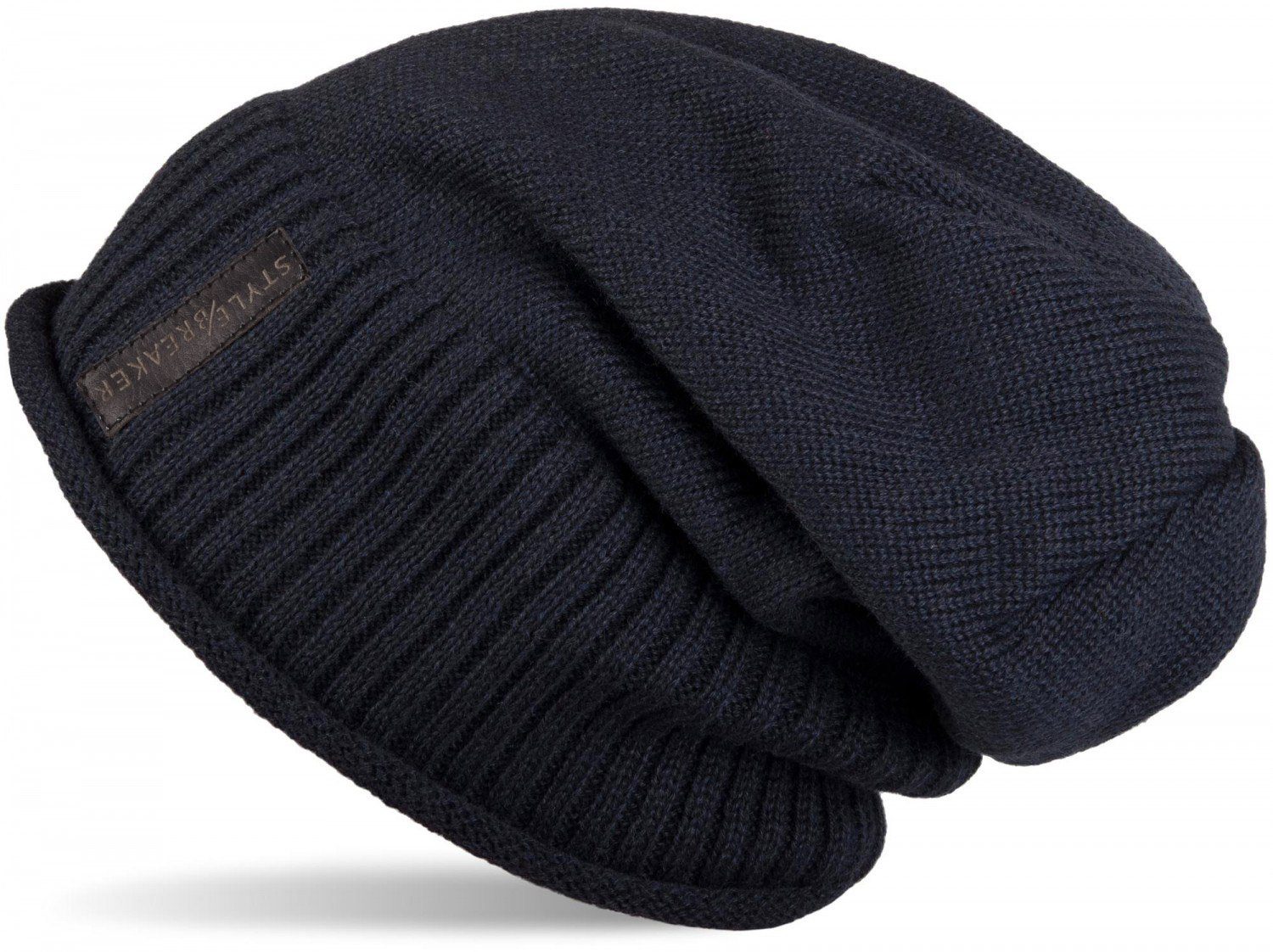 styleBREAKER Strickmütze (1-St) Feinstrick Beanie mit Teddyfleece