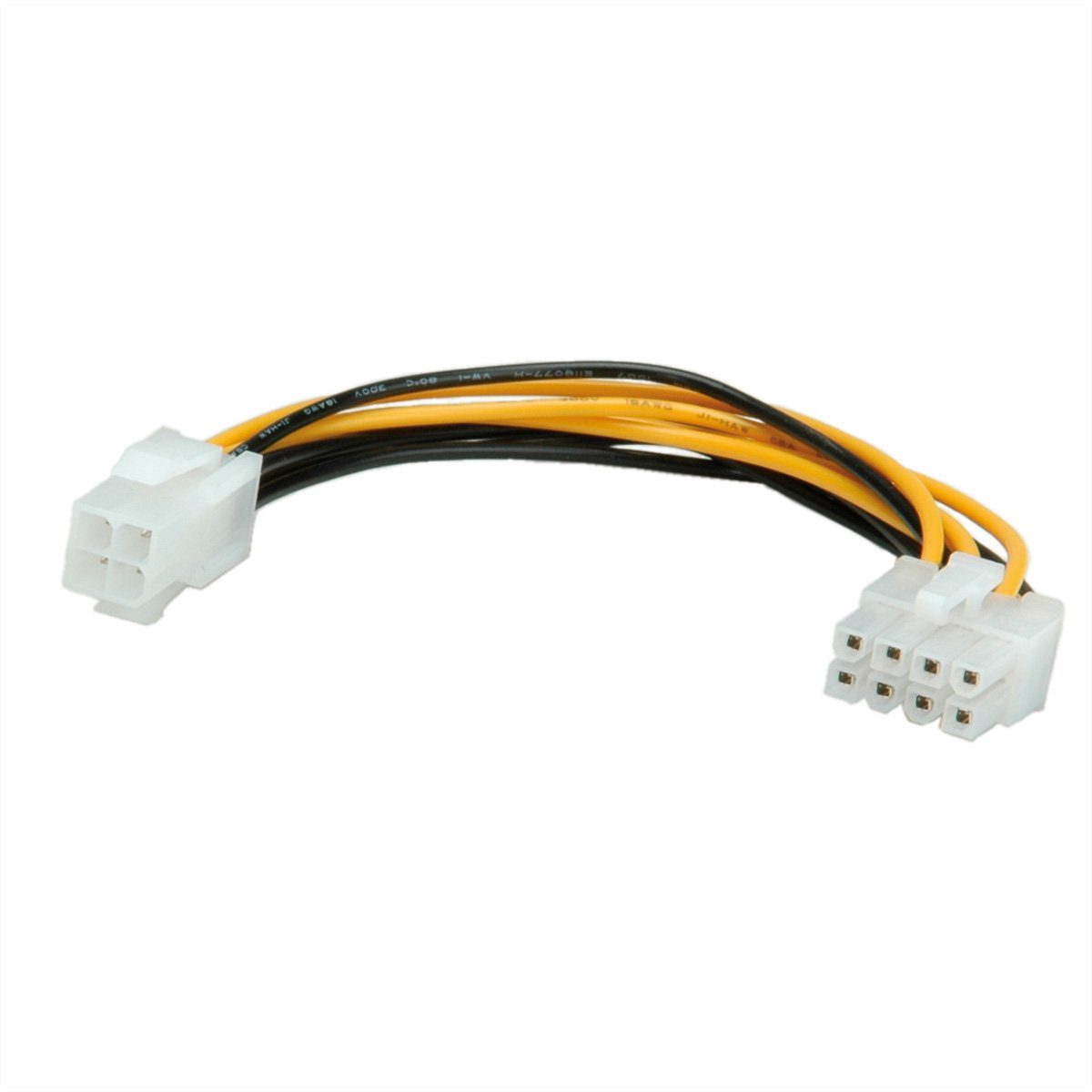 ROLINE Internes Power Adapterkabel, 8pin PCIe-Stecker - P4-Stecker Computer-Kabel, ATX12V-P4 4-polig Männlich (Stecker), PCIe 8-polig Weiblich (Buchse) (15.0 cm)