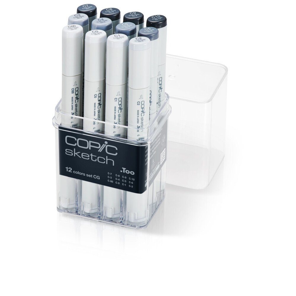 Marker Sketch Set Cool Grey 12St -