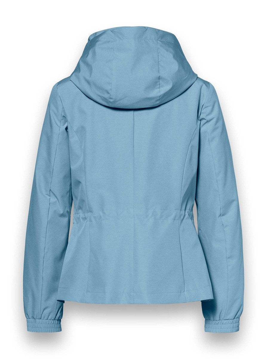 District Funktionsjacke Übergangsjacke Morning Glory (mit Kapuze, wasserabweisend) blau Damen