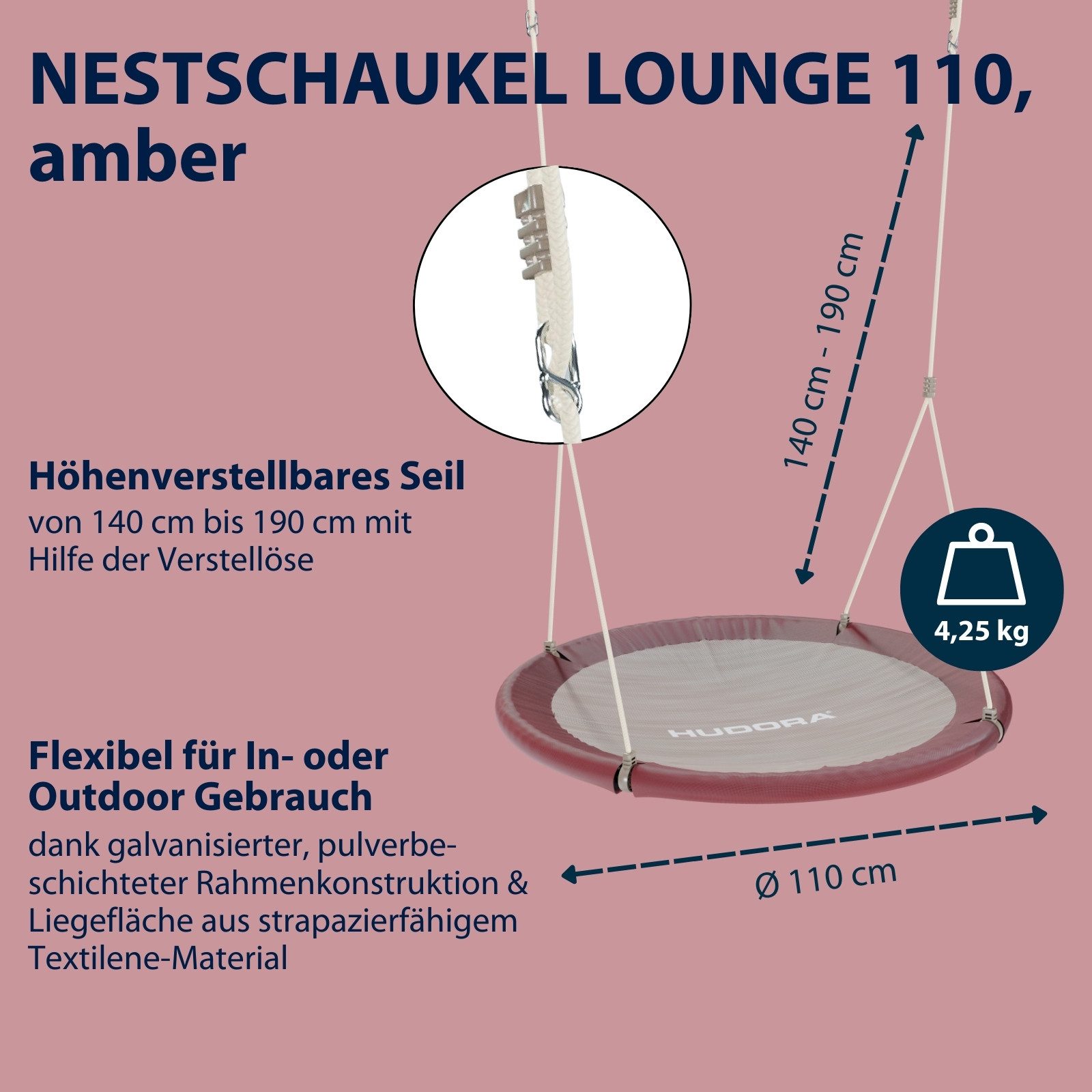 Hudora Nestschaukel Lounge Höhenverstellbare Nestschaukel mit günstig online kaufen