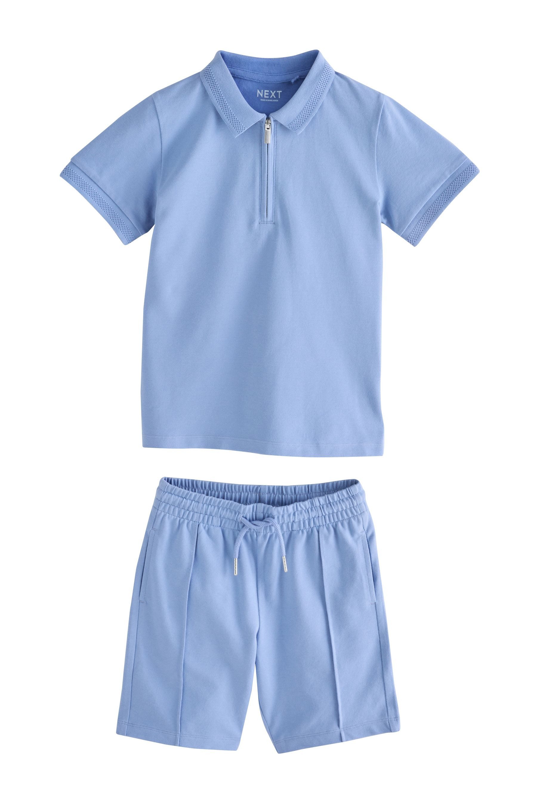 Next Shirt & Shorts Kurzärmeliges Polo-Shirt und Shorts im Set (2-tlg)