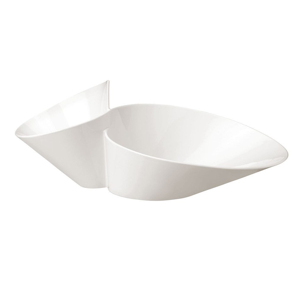Villeroy & Boch Müslischale NewWave Eye-catcher Doppelschale, Porzellan, (1-tlg), Premium Porcelain, mikrow.- & spülm.sicher, Made in Germany