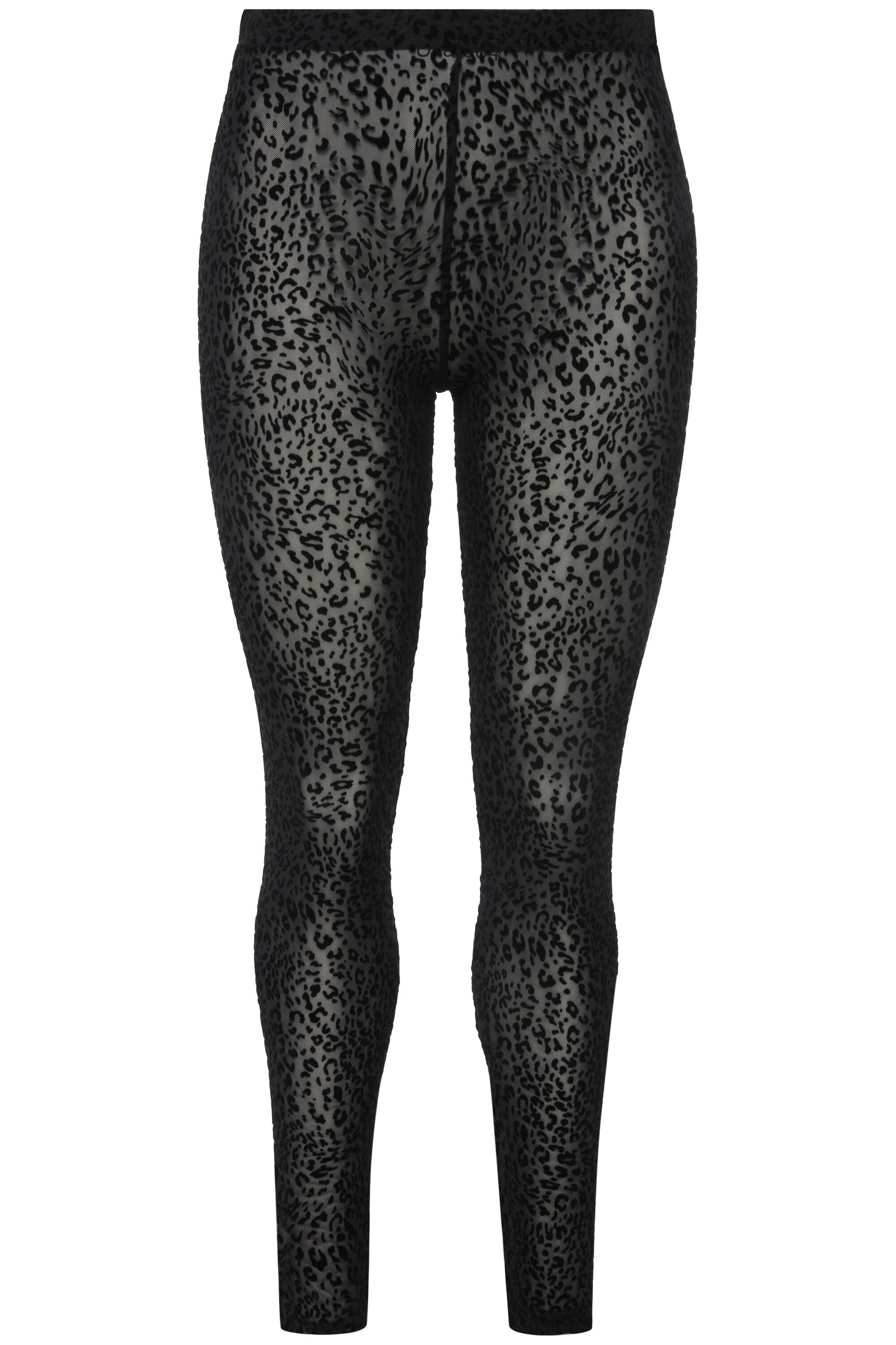Ulla Popken Feinstrumpfhose Strumpf-Leggings Mesh Leomuster günstig online kaufen
