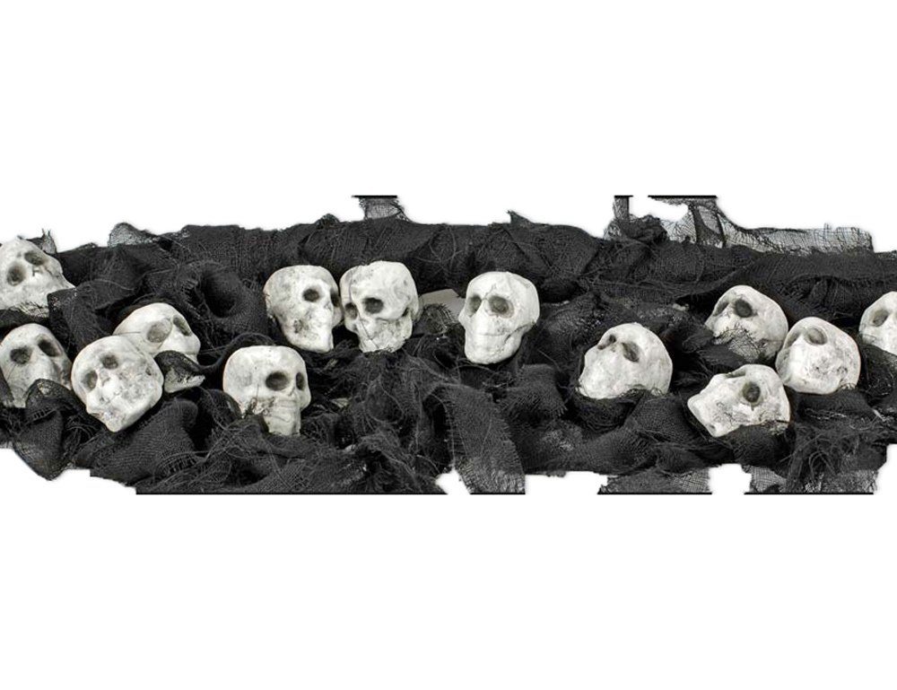 Das Kostümland Dekoobjekt Halloween Dekoration Türvorhang mit Totenköpfen -
