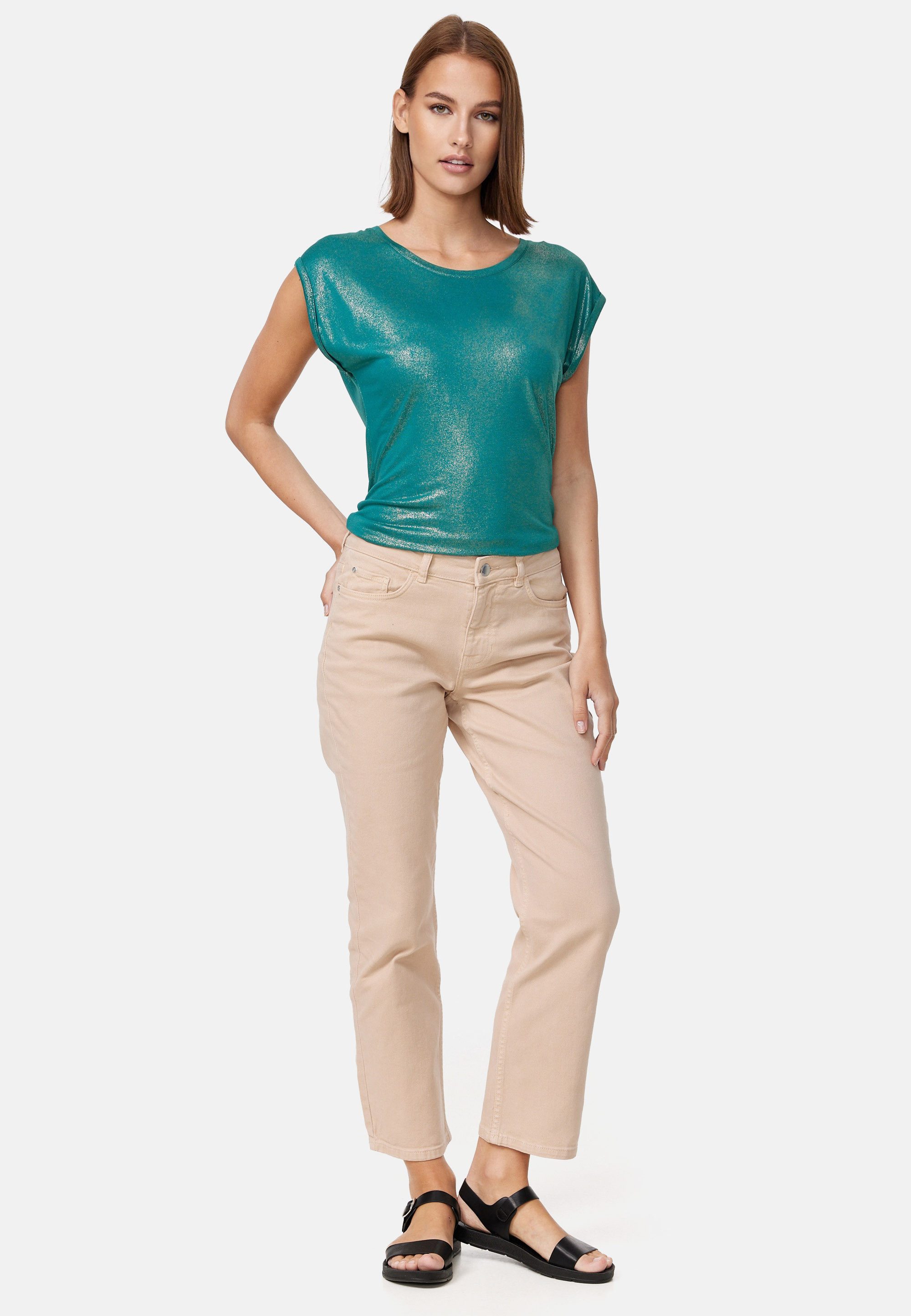 ORSAY T-Shirt Overfoil (1-tlg) mit Wasserfallausschnitt