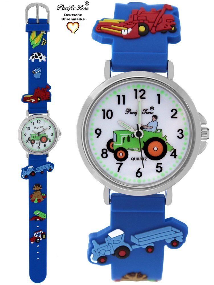 Pacific Time Quarzuhr Kinder Armbanduhr Bauernhof Silikonarmband, Gratis Versand