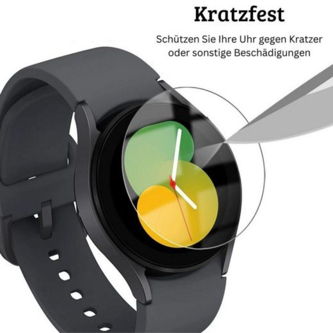 SmartUP Displayschutzglas 5X Schutzglas für Samsung Galaxy Watch 5 40mm Panzerfolie Full Screen für Samsung Galaxy Watch 5 40mm – Bild 4 von 5