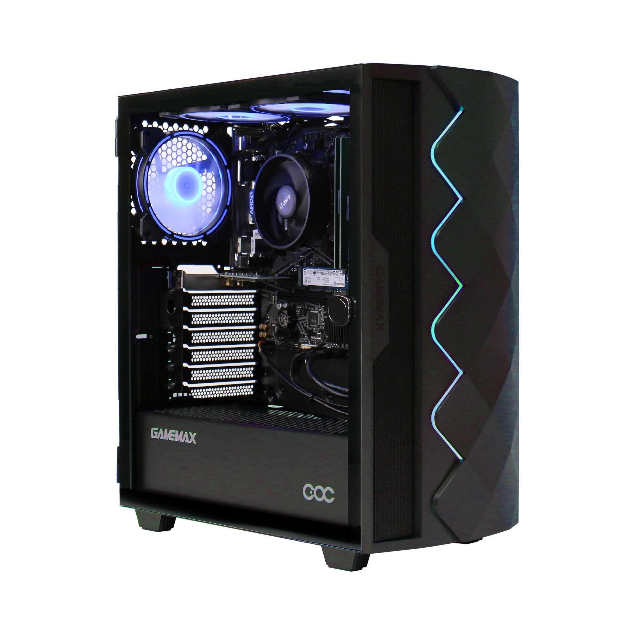 GAMEMAX MegaDeal Diamond BK 2611 Ryzen 5 5600G Radeon Graphics 32GB 1TB SSD PC-Komplettsystem (24", AMD Ryzen 5 5600G, Radeon Graphics on Board, 32 GB RAM, 1000 GB SSD, Windows 11 + MSI PRO MP2412DE Monitor 60cm (24)