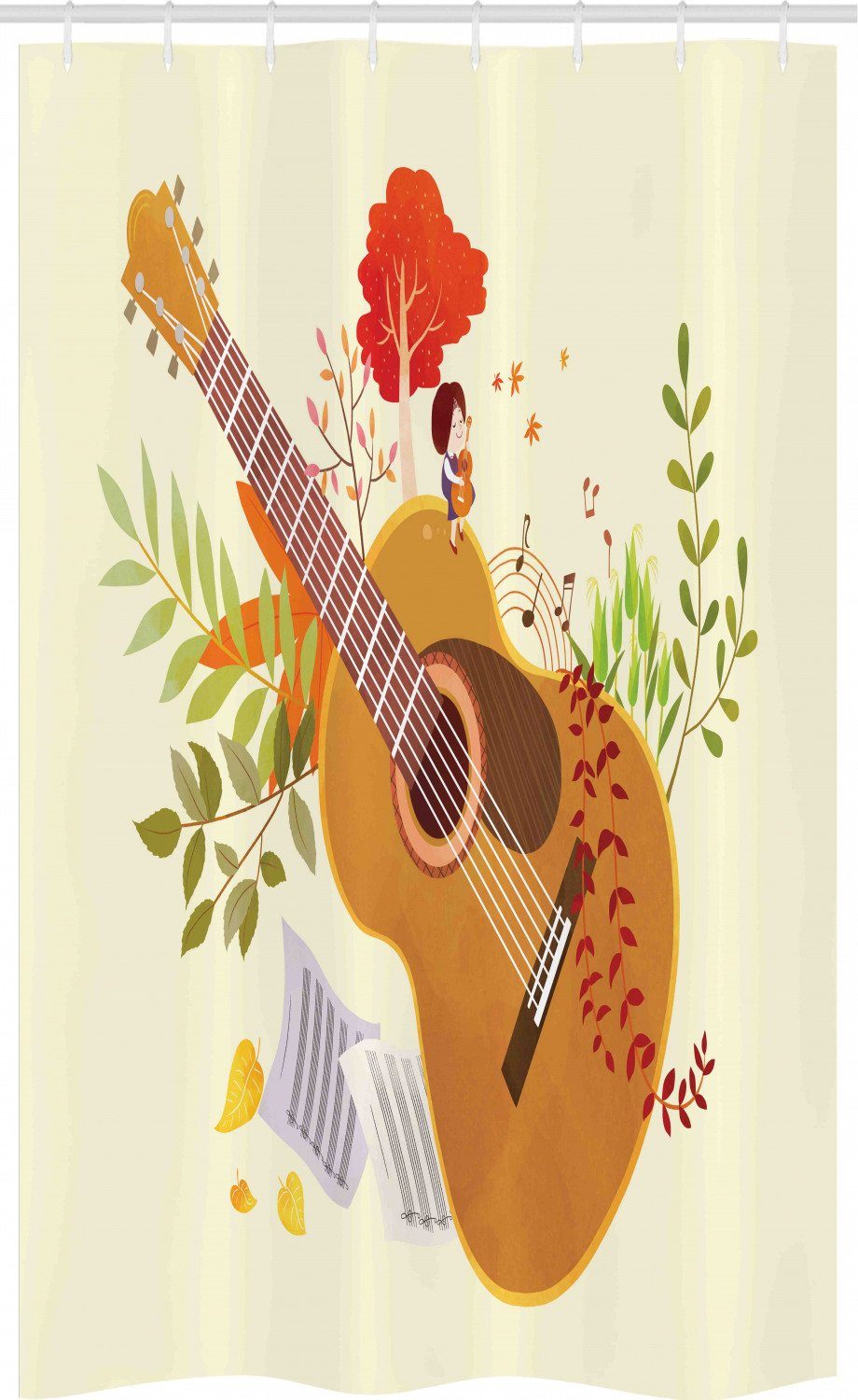 Abakuhaus Duschvorhang »Badezimmer Deko Set aus Stoff mit Haken« Breite