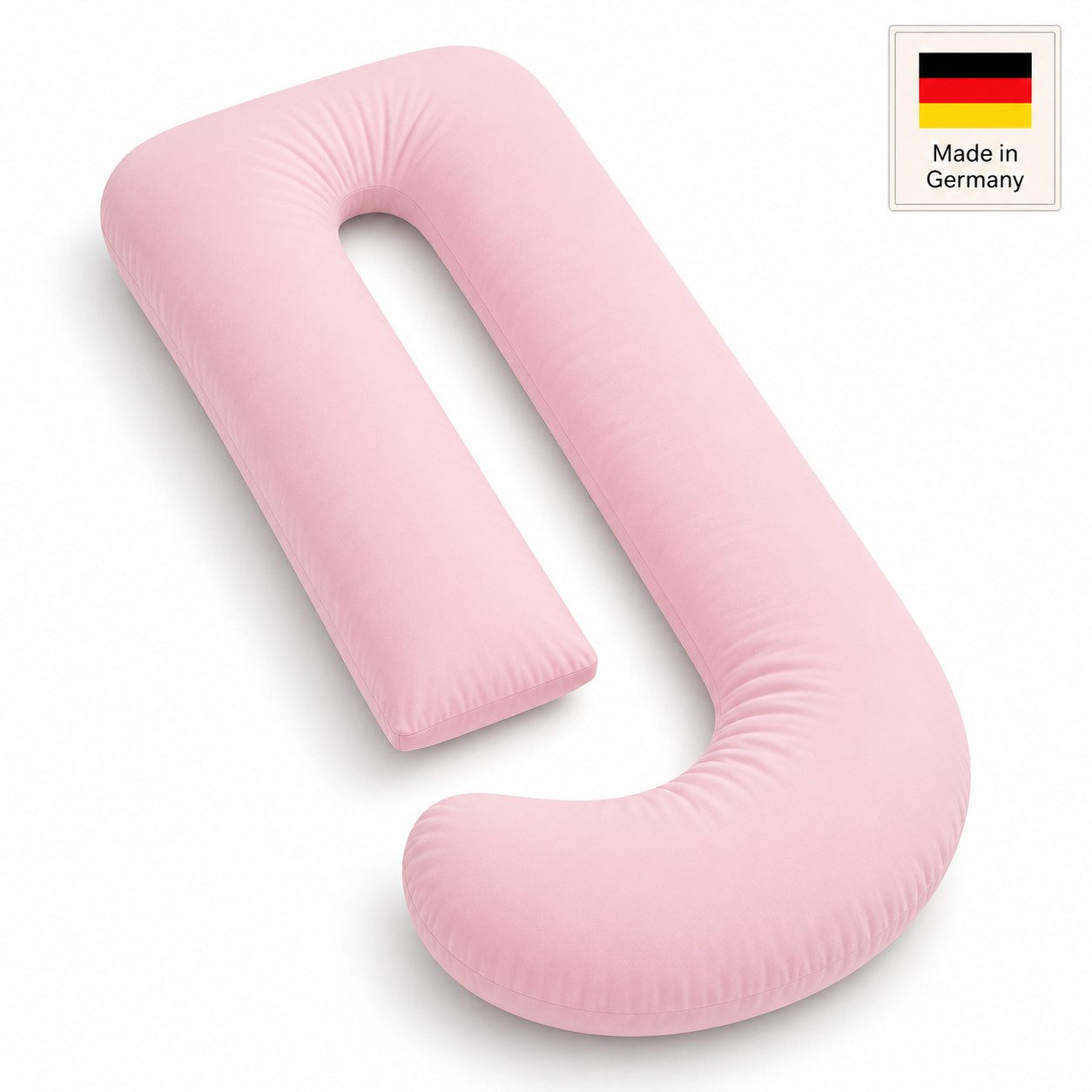 NEXGEN Luxus Baumwollkissen XXL J-Schwangerschaftskissen 365 cm für Rücken & Bauch, Ideal für Seitenschläfer, Schwangere und eine unterstützte halbseitige Rückenlage, Spar-Set, Hergestellt in Deutschland, Deluxe Komfort