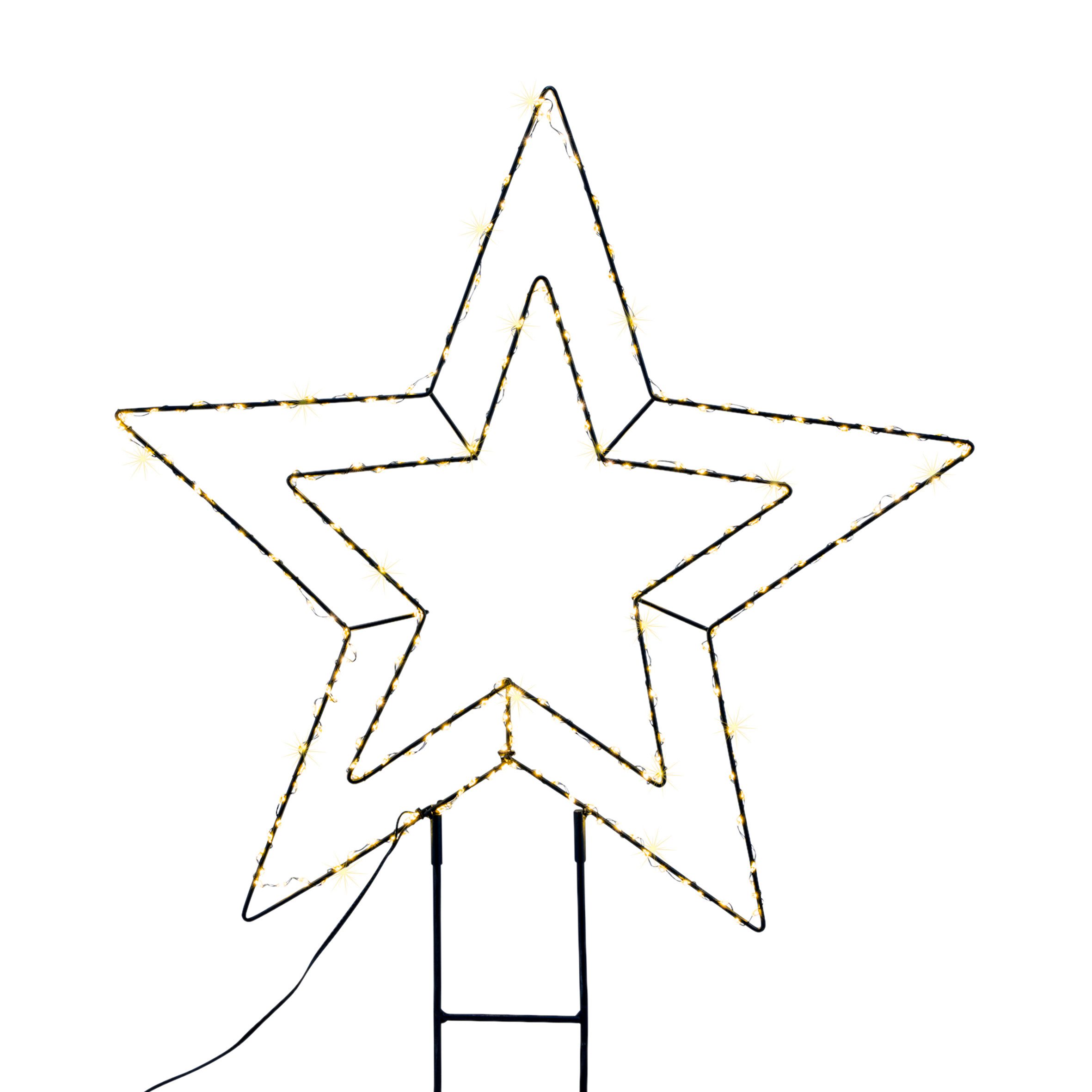 Spetebo Gartenstecker LED Stern Silhouette mit Timer und Dimmer (Pack., 1-S günstig online kaufen