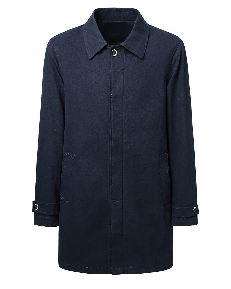 Allthemen Trenchcoat Herrenmantel Trenchcoat aus Baumwolle für Herbst Winter Business