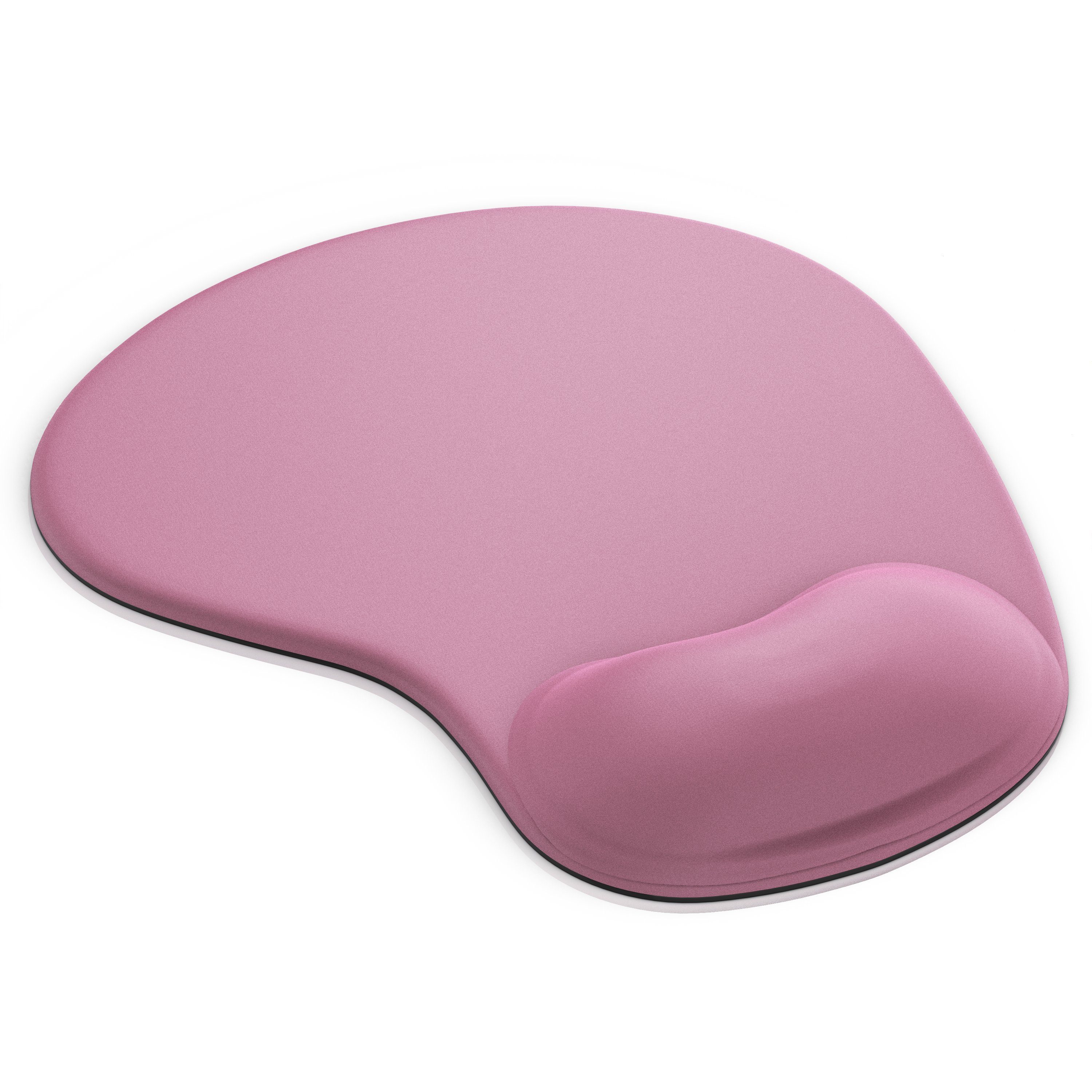 CSL Mauspad Office Gel Mousepad mit ergonomischer Handgelenkauflage, Office Gel Mousepad mit ergonomischer Handgelenkauflage,dunkelrosa