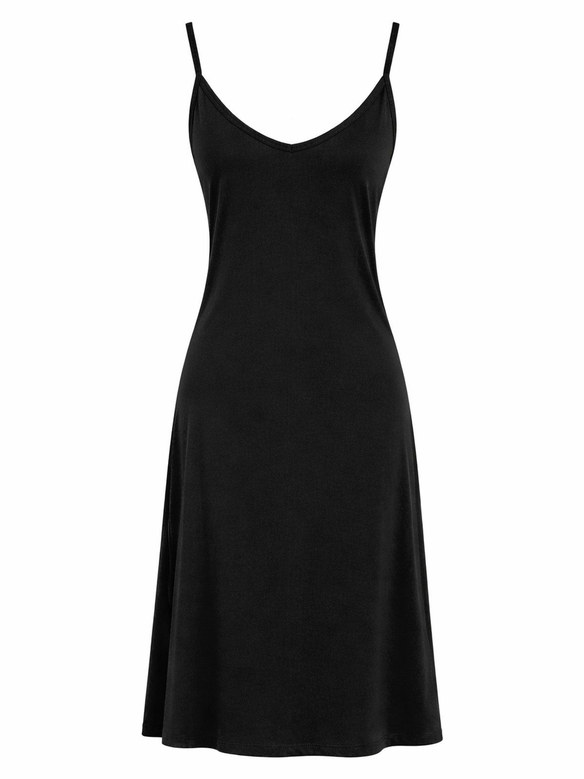 Vishes Maxikleid Langes Trägerkleid Damen Spaghettiträger Jersey Baumwolle Alternative Mode, Boho, Hippie, Ethno, Festival