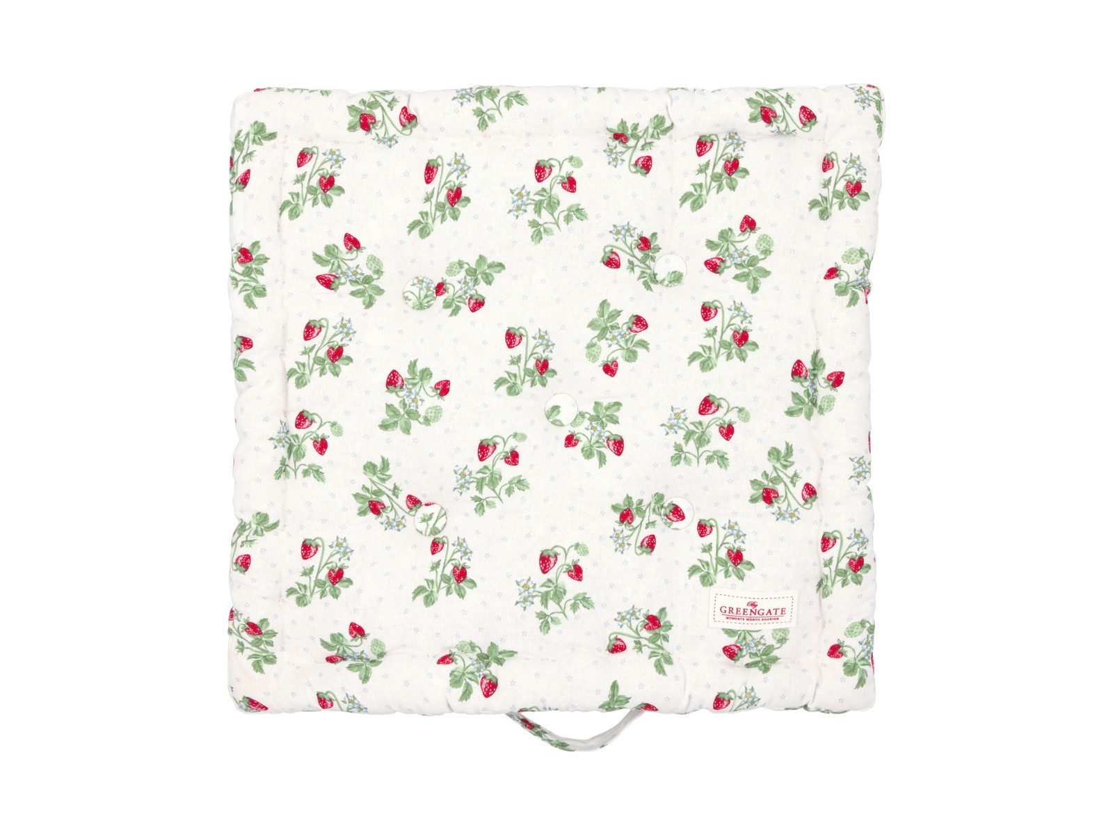Greengate Sitzkissen Berry Sitzkissen weiß 50x50cm