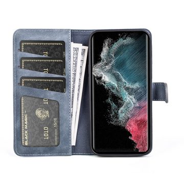 SmartUP Smartphone-Hülle Hülle für Samsung Galaxy S23 Ultra Klapphülle Fliphülle Tasche Case, Standfunktion, integrierte Kartenfächer