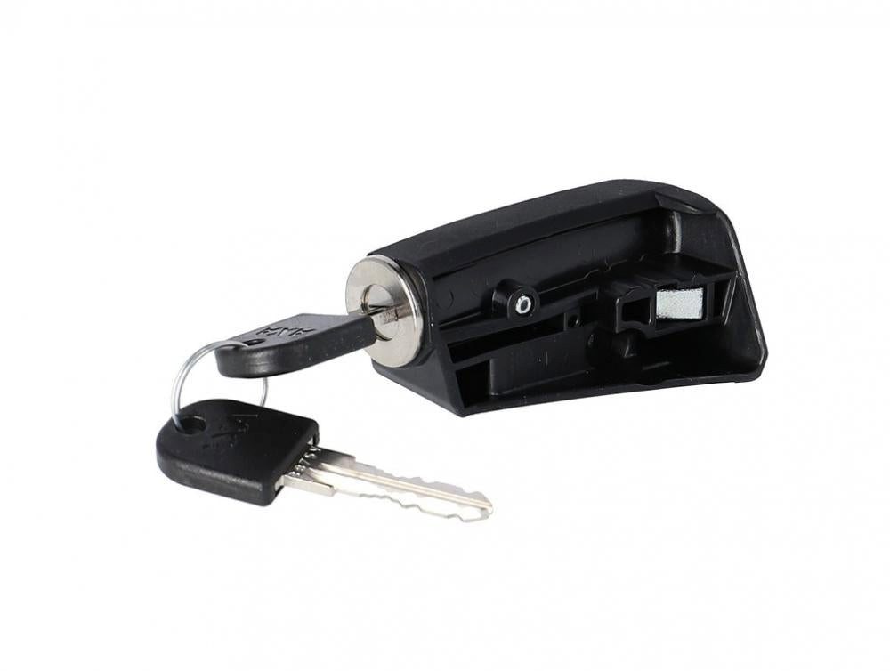 AXA Rahmenschloss AXA Akkuschloss Yamaha Downtube, Rahmenschloss mit 2 Schlüsseln, schwa