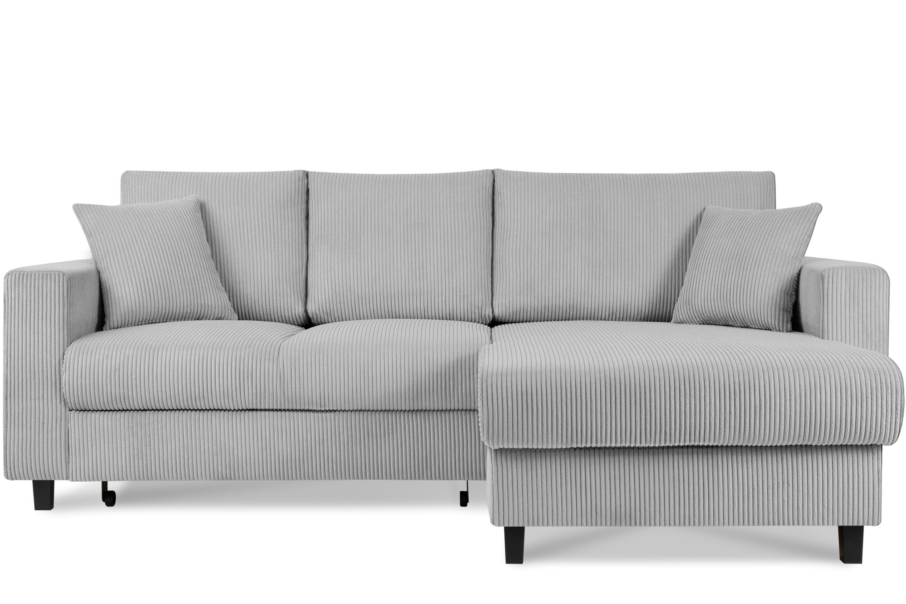 KONSIMO® Ecksofa Rechts Ecksofa EGRET, mit Schlaffunktion / Bettfunktion und Bettkasten, mit Armlehnen