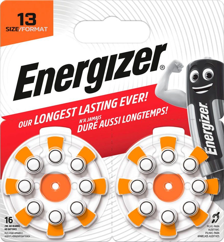 Energizer 16er Pack Turn Batterie, EZ Zinc-Air ENR 16 St) PR48 (13) & Hörgerätebatterie V, Lock (1,4